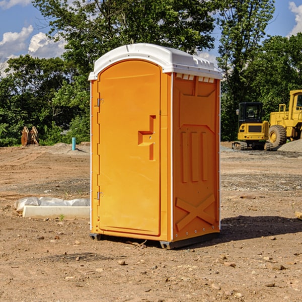 how often are the porta potties cleaned and serviced during a rental period in Grantley